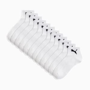Lot de 6 paires de chaussettes de marin courtes mi-tissu bouclette Femme, WHITE / BLACK, extralarge